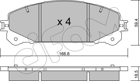 Cifam 822-938-1 - Тормозные колодки, дисковые, комплект autospares.lv