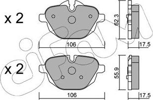 Cifam 822-920-0 - Тормозные колодки, дисковые, комплект autospares.lv