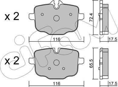 Cifam 822-921-0 - Тормозные колодки, дисковые, комплект autospares.lv