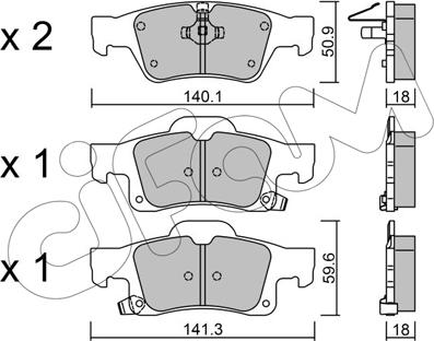 Cifam 822-928-0 - Тормозные колодки, дисковые, комплект autospares.lv