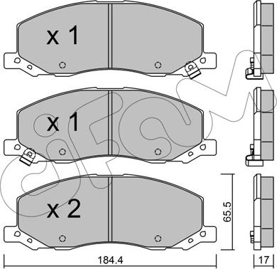 Cifam 822-923-0 - Тормозные колодки, дисковые, комплект autospares.lv