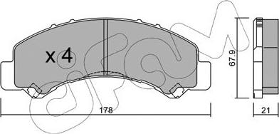 Cifam 822-922-0 - Тормозные колодки, дисковые, комплект autospares.lv