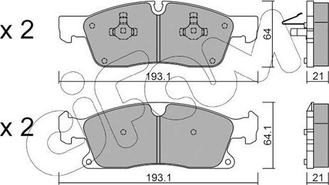 Cifam 822-927-4 - Тормозные колодки, дисковые, комплект autospares.lv