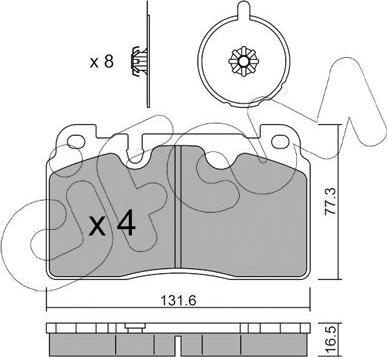 Cifam 822-979-0-141 - Тормозные колодки, дисковые, комплект autospares.lv