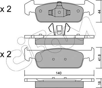 Cifam 822-975-1 - Тормозные колодки, дисковые, комплект autospares.lv