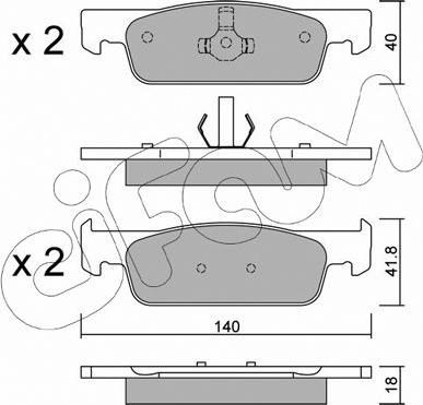 Cifam 822-975-3 - Тормозные колодки, дисковые, комплект autospares.lv