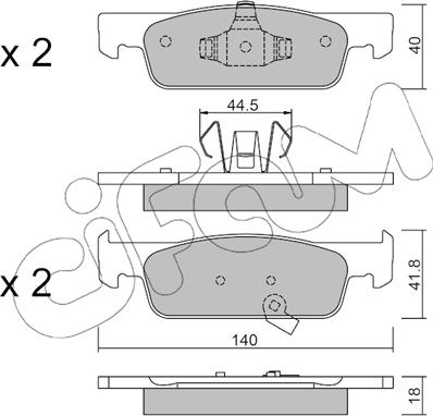 Cifam 822-975-2 - Тормозные колодки, дисковые, комплект autospares.lv