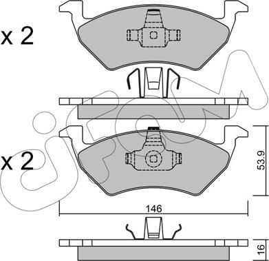 Cifam 822-978-0 - Тормозные колодки, дисковые, комплект autospares.lv