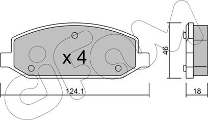 Cifam 822-973-0 - Тормозные колодки, дисковые, комплект autospares.lv