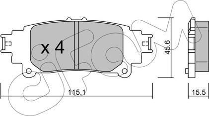 Cifam 822-977-0 - Тормозные колодки, дисковые, комплект autospares.lv