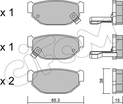 Cifam 822-499-0 - Тормозные колодки, дисковые, комплект autospares.lv