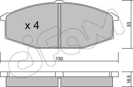 Cifam 822-490-0 - Тормозные колодки, дисковые, комплект autospares.lv