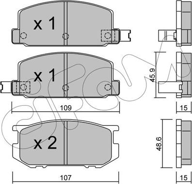 Cifam 822-498-0 - Тормозные колодки, дисковые, комплект autospares.lv