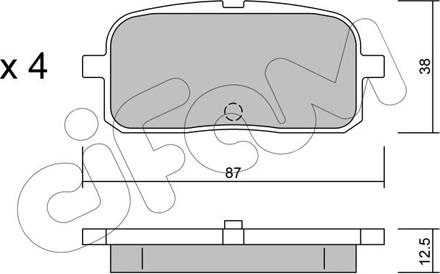 Cifam 822-445-0 - Тормозные колодки, дисковые, комплект autospares.lv