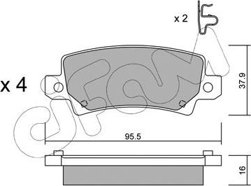 Cifam 822-447-0 - Тормозные колодки, дисковые, комплект autospares.lv