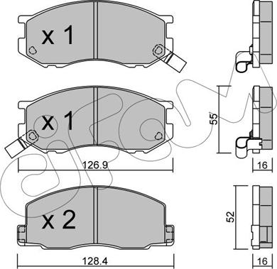 Cifam 822-455-0 - Тормозные колодки, дисковые, комплект autospares.lv