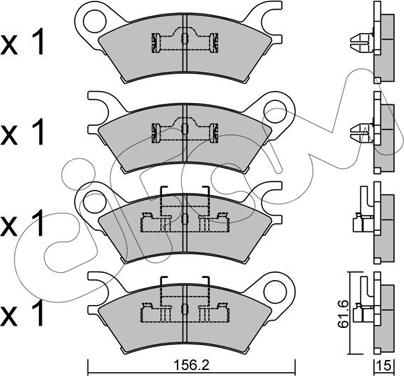 Cifam 822-469-0 - Тормозные колодки, дисковые, комплект autospares.lv