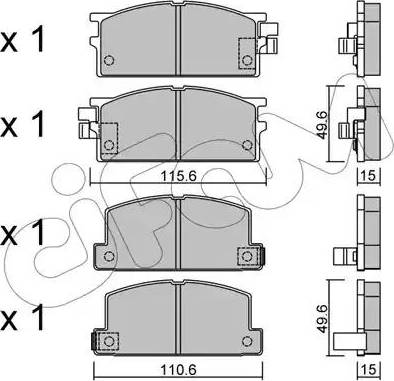 Cifam 822-466-0 - Тормозные колодки, дисковые, комплект autospares.lv