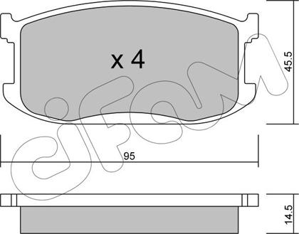 Cifam 822-467-0 - Тормозные колодки, дисковые, комплект autospares.lv