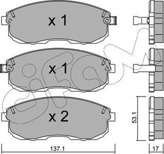 Cifam 822-404-0 - Тормозные колодки, дисковые, комплект autospares.lv