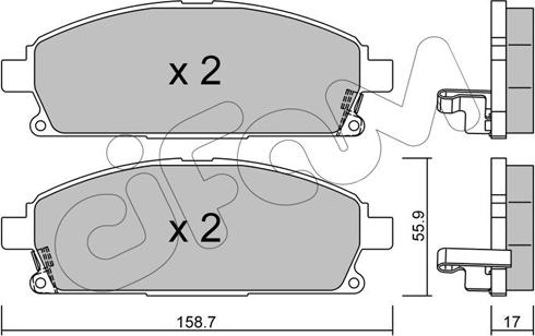 Cifam 822-406-1 - Тормозные колодки, дисковые, комплект autospares.lv