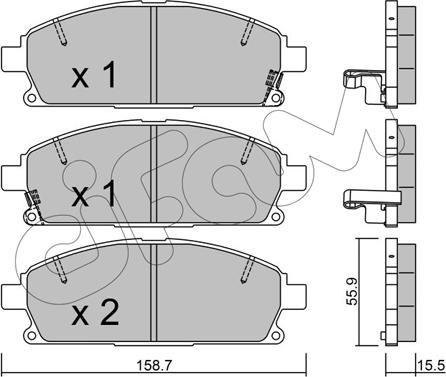 Cifam 822-406-2 - Тормозные колодки, дисковые, комплект autospares.lv