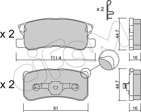 Cifam 822-400-1 - Тормозные колодки, дисковые, комплект autospares.lv