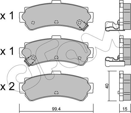 Cifam 822-403-0 - Тормозные колодки, дисковые, комплект autospares.lv