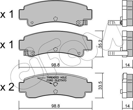 Cifam 822-402-0 - Тормозные колодки, дисковые, комплект autospares.lv