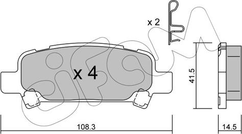 Cifam 822-414-0 - Тормозные колодки, дисковые, комплект autospares.lv