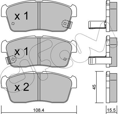 Cifam 822-415-0 - Тормозные колодки, дисковые, комплект autospares.lv