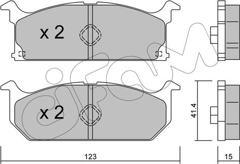 Cifam 822-416-0 - Тормозные колодки, дисковые, комплект autospares.lv