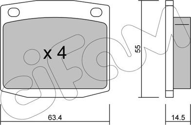 Cifam 822-486-0 - Тормозные колодки, дисковые, комплект autospares.lv