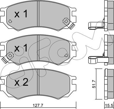 Cifam 822-488-0 - Тормозные колодки, дисковые, комплект autospares.lv