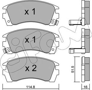 Cifam 822-487-0 - Тормозные колодки, дисковые, комплект autospares.lv