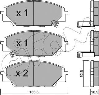 Cifam 822-435-0 - Тормозные колодки, дисковые, комплект autospares.lv