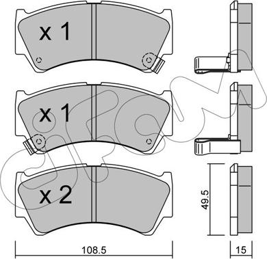 Cifam 822-436-0 - Тормозные колодки, дисковые, комплект autospares.lv