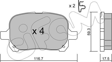 Cifam 822-429-0 - Тормозные колодки, дисковые, комплект autospares.lv