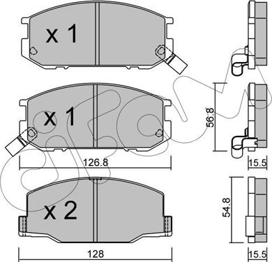 Cifam 822-425-0 - Тормозные колодки, дисковые, комплект autospares.lv