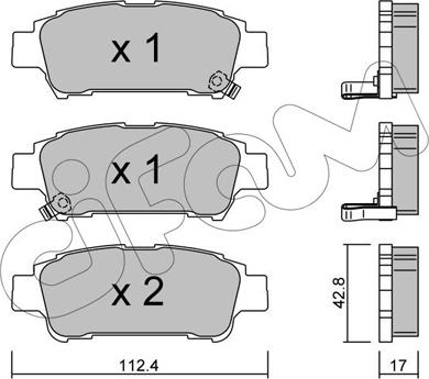 Cifam 822-428-0 - Тормозные колодки, дисковые, комплект autospares.lv