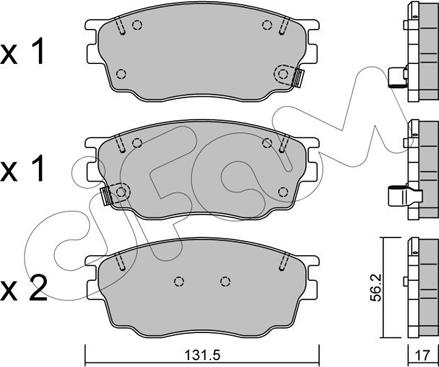 Cifam 822-475-0 - Тормозные колодки, дисковые, комплект autospares.lv