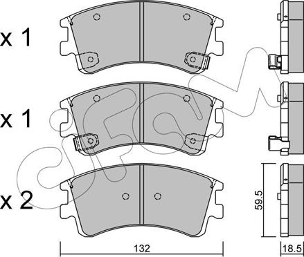 Cifam 822-476-0 - Тормозные колодки, дисковые, комплект autospares.lv