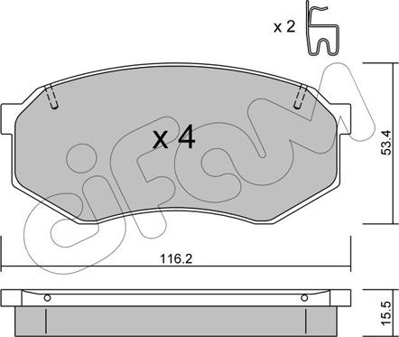 Cifam 822-471-0 - Тормозные колодки, дисковые, комплект autospares.lv