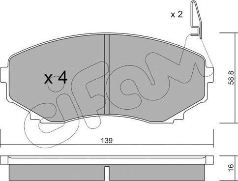 Cifam 822-477-0 - Тормозные колодки, дисковые, комплект autospares.lv