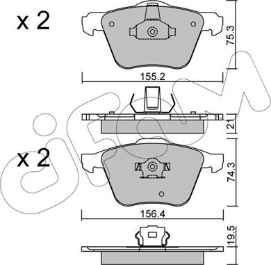 Cifam 822-599-0 - Тормозные колодки, дисковые, комплект autospares.lv