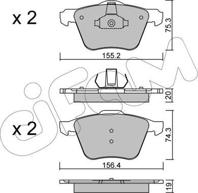 Cifam 822-599-1 - Тормозные колодки, дисковые, комплект autospares.lv