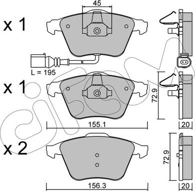 Cifam 822-549-4 - Тормозные колодки, дисковые, комплект autospares.lv