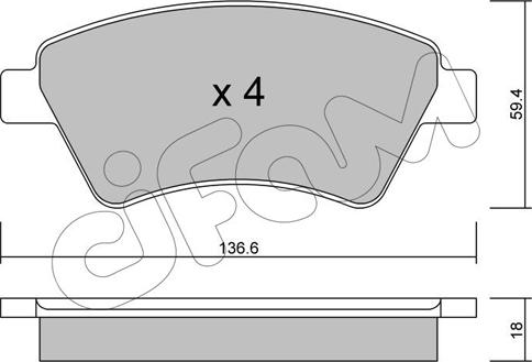 Cifam 822-544-0 - Тормозные колодки, дисковые, комплект autospares.lv