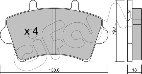 Cifam 822-545-0 - Тормозные колодки, дисковые, комплект autospares.lv