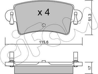 Cifam 822-546-0 - Тормозные колодки, дисковые, комплект autospares.lv